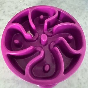 Purple Slow Feeder Dog Bowl